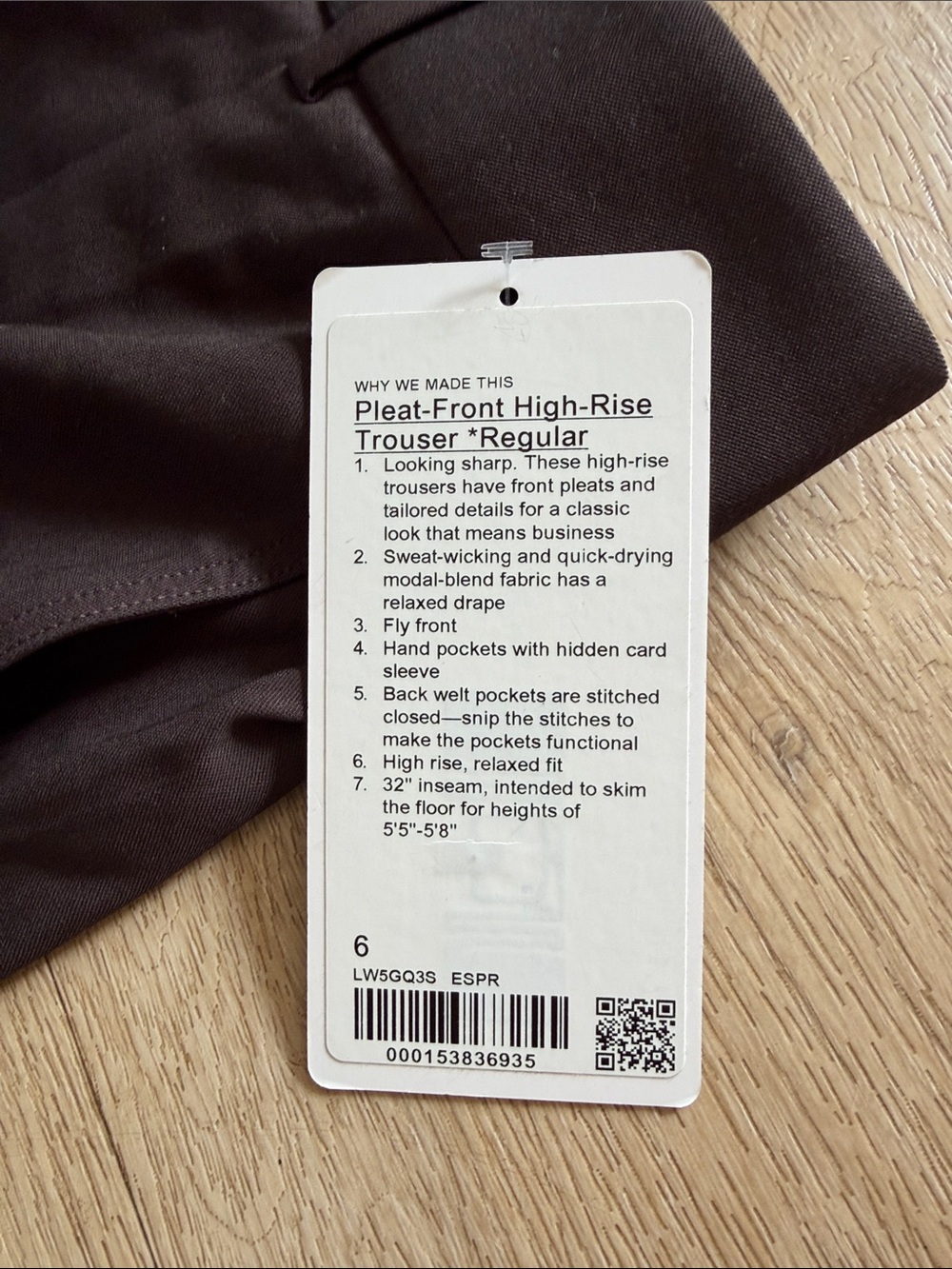 Lululemon Pleat-Front High-Rise Trousers - Brown